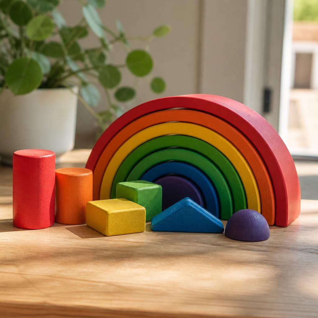Rainbow Wooden Block Set (42 pcs)